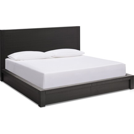 Decker 6-Piece King Storage Bedroom Set with Nightstand, Dresser and Mirror