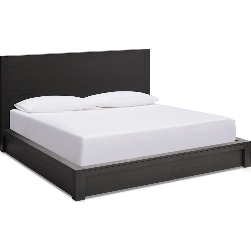 decker dark brown king bed   