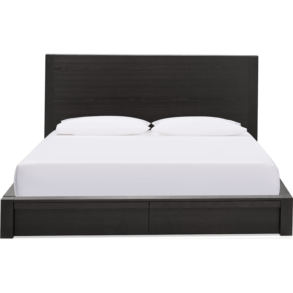 decker dark brown king bed   