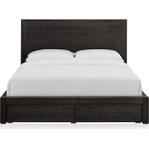 decker dark brown king bed   