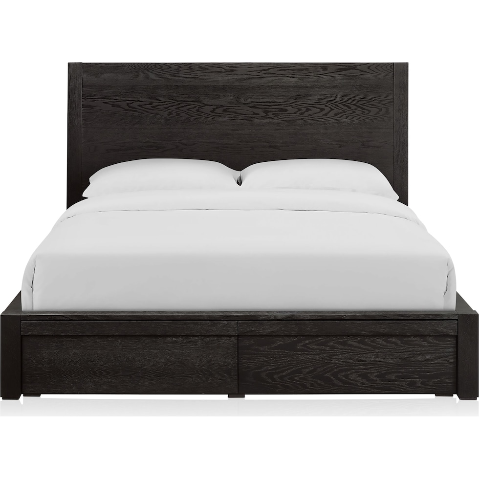 decker dark brown king bed   