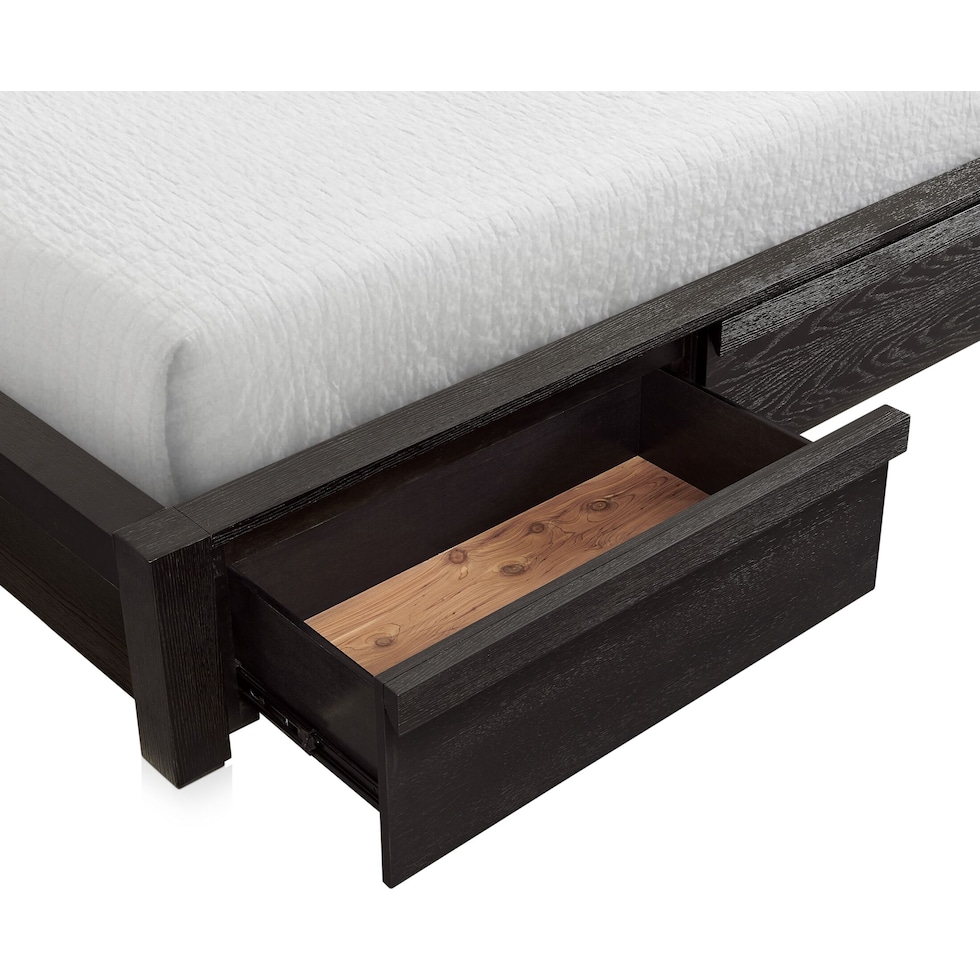 decker dark brown king bed   