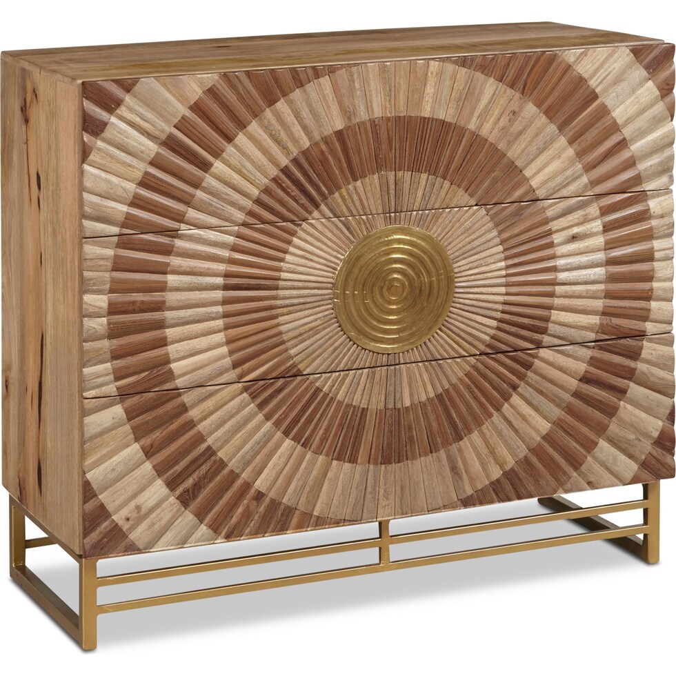 declan brown and gold accent chest   