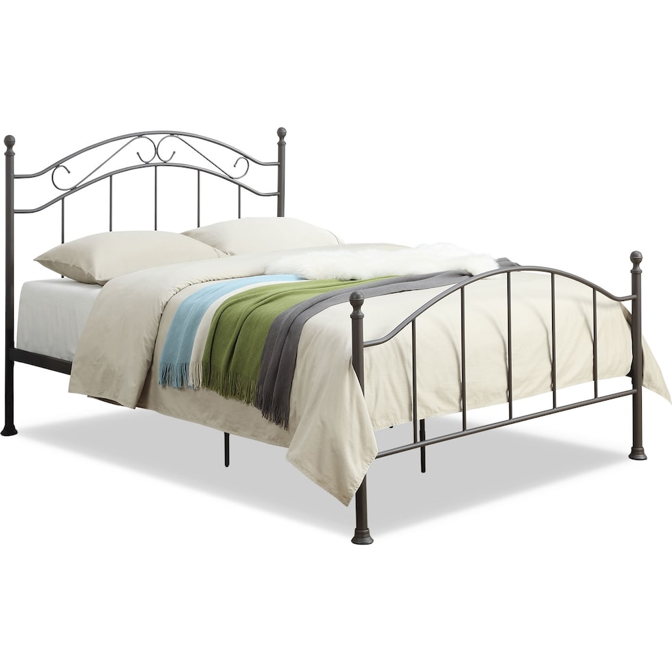 deena dark brown queen bed   