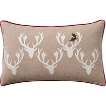 deer neutral accent pillow   