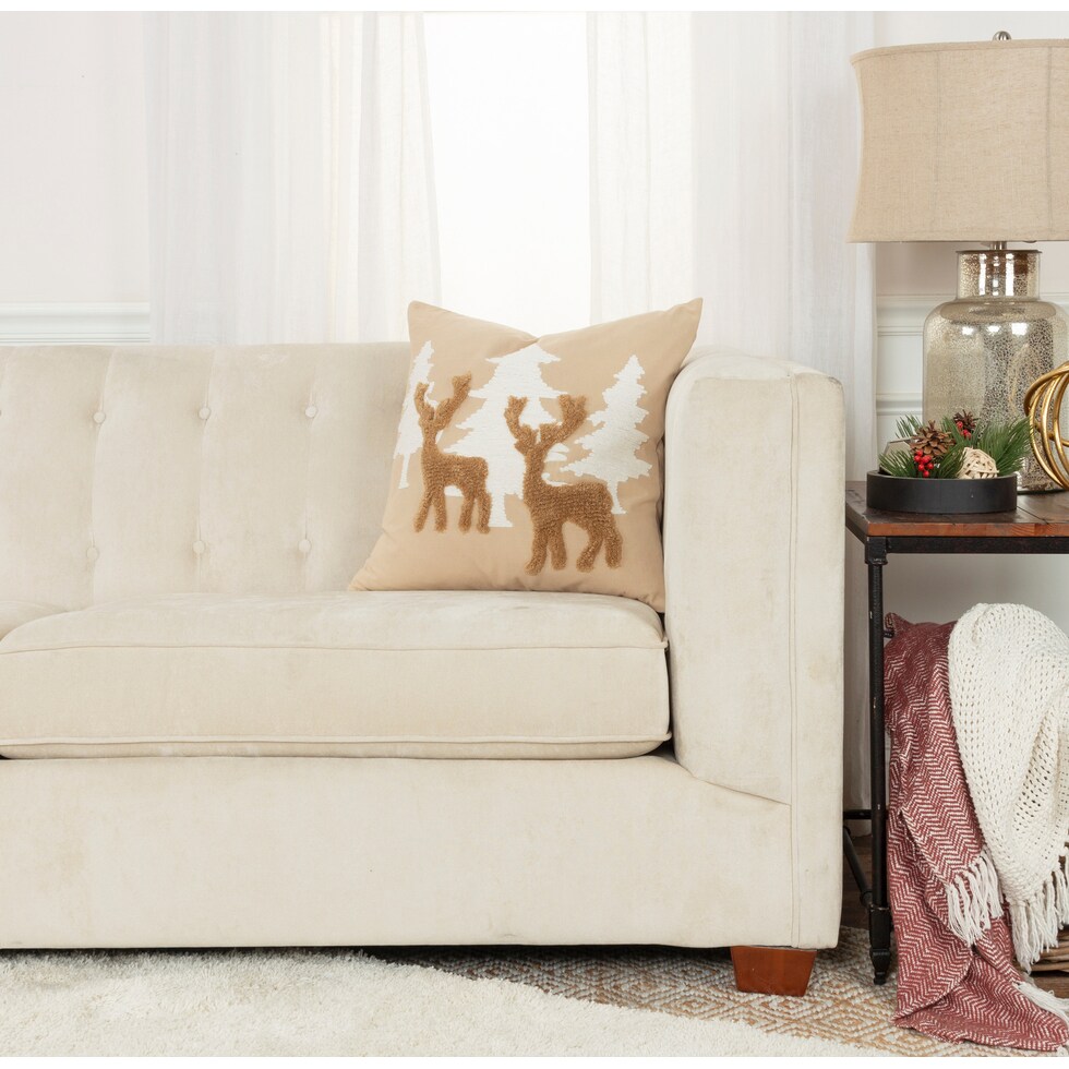 deer neutral pillow   