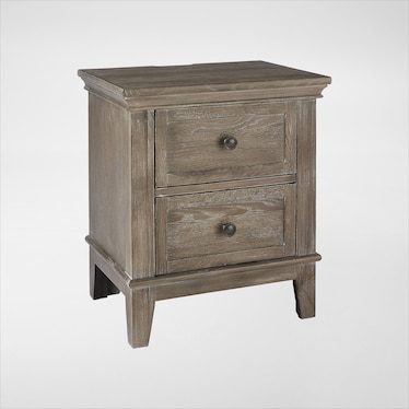 Deilia 2-Drawer USB Nightstand