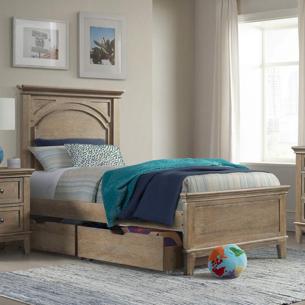 deilia light brown storage drawer   