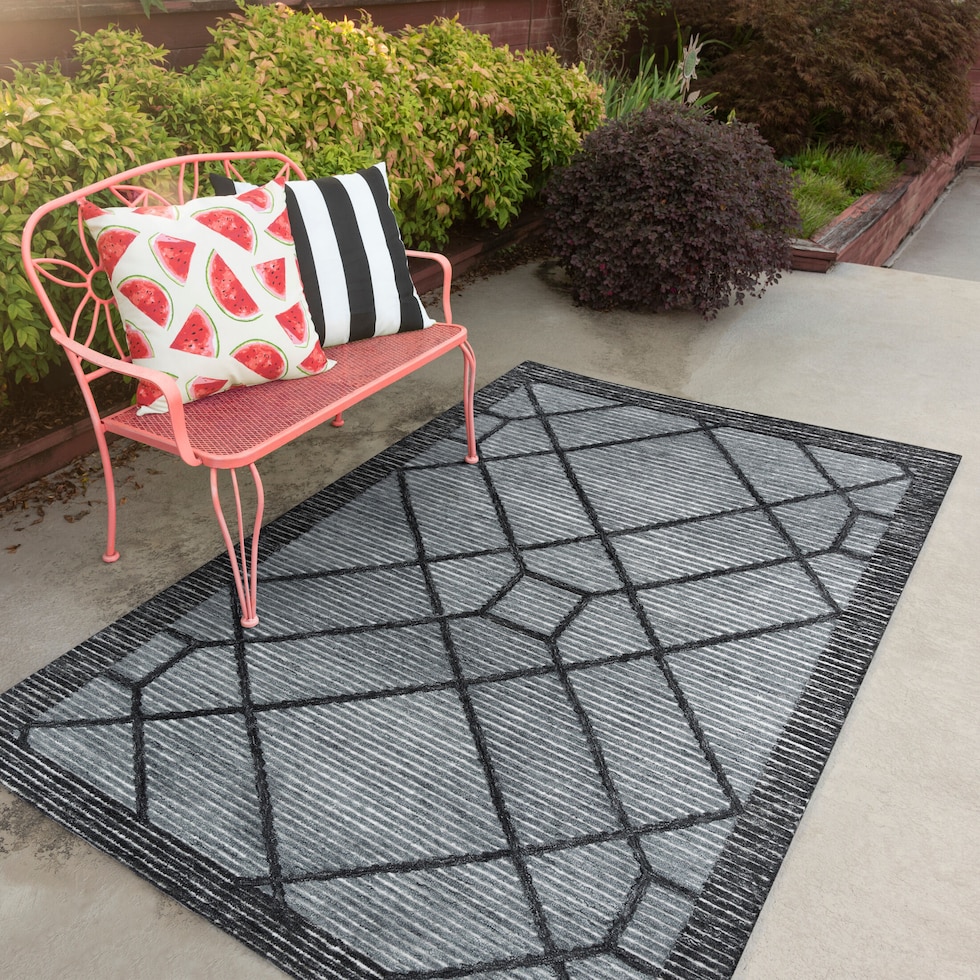 deja gray outdoor area rug   
