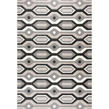 Deji Area Rug - Gray/Black
