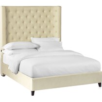 del mar white king upholstered bed   