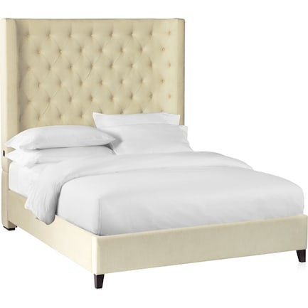 Del Mar King Upholstered Bed - Ivory