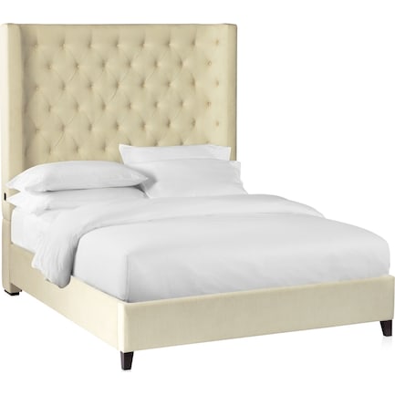 Del Mar Queen Upholstered Bed - Ivory