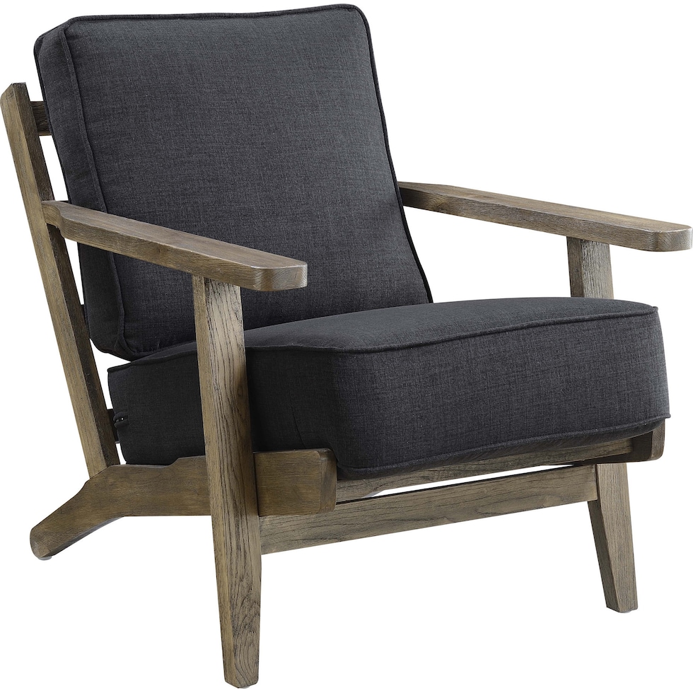 del ray black accent chair   