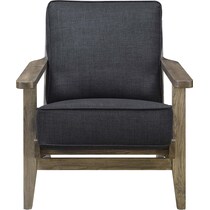 del ray black accent chair   