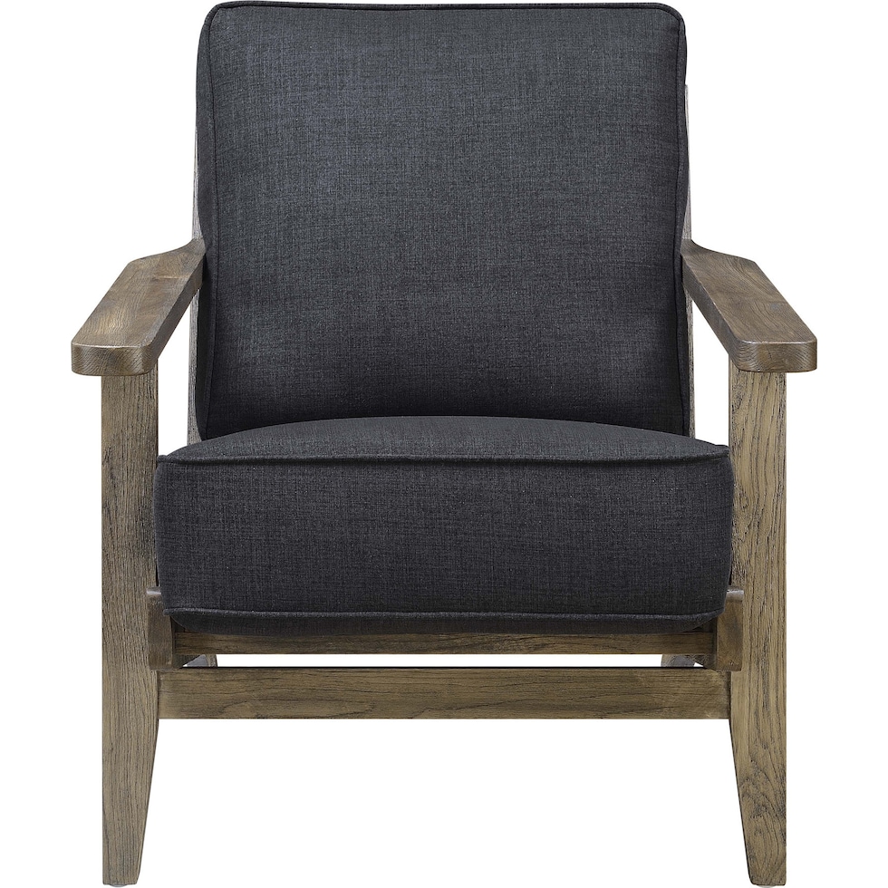 del ray black accent chair   