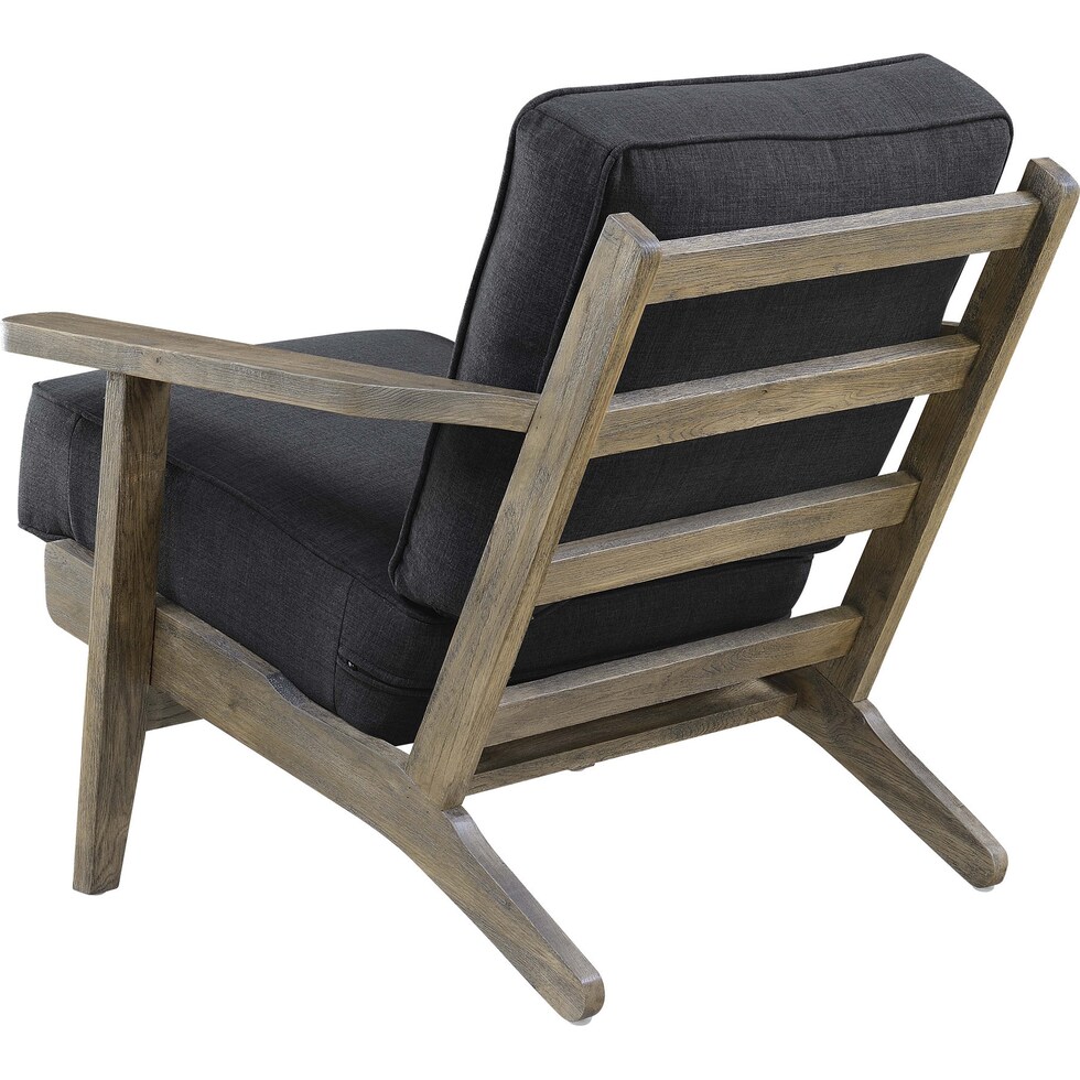 del ray black accent chair   