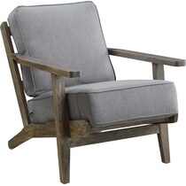 del ray gray accent chair   