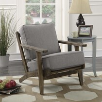 del ray gray accent chair   