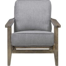 del ray gray accent chair   