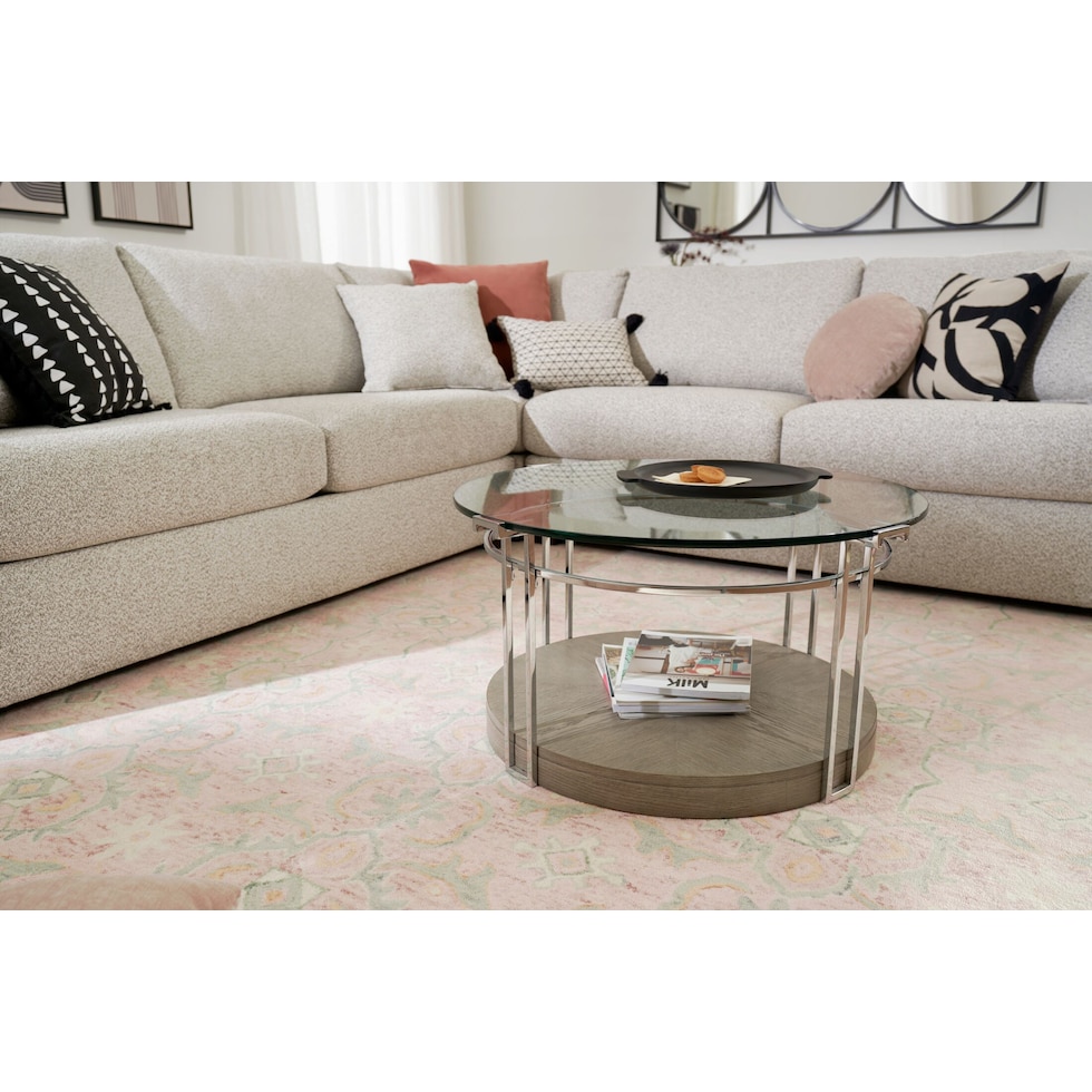 delaney chrome coffee table   