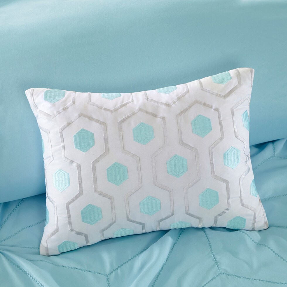 delilah blue full queen bedding set   