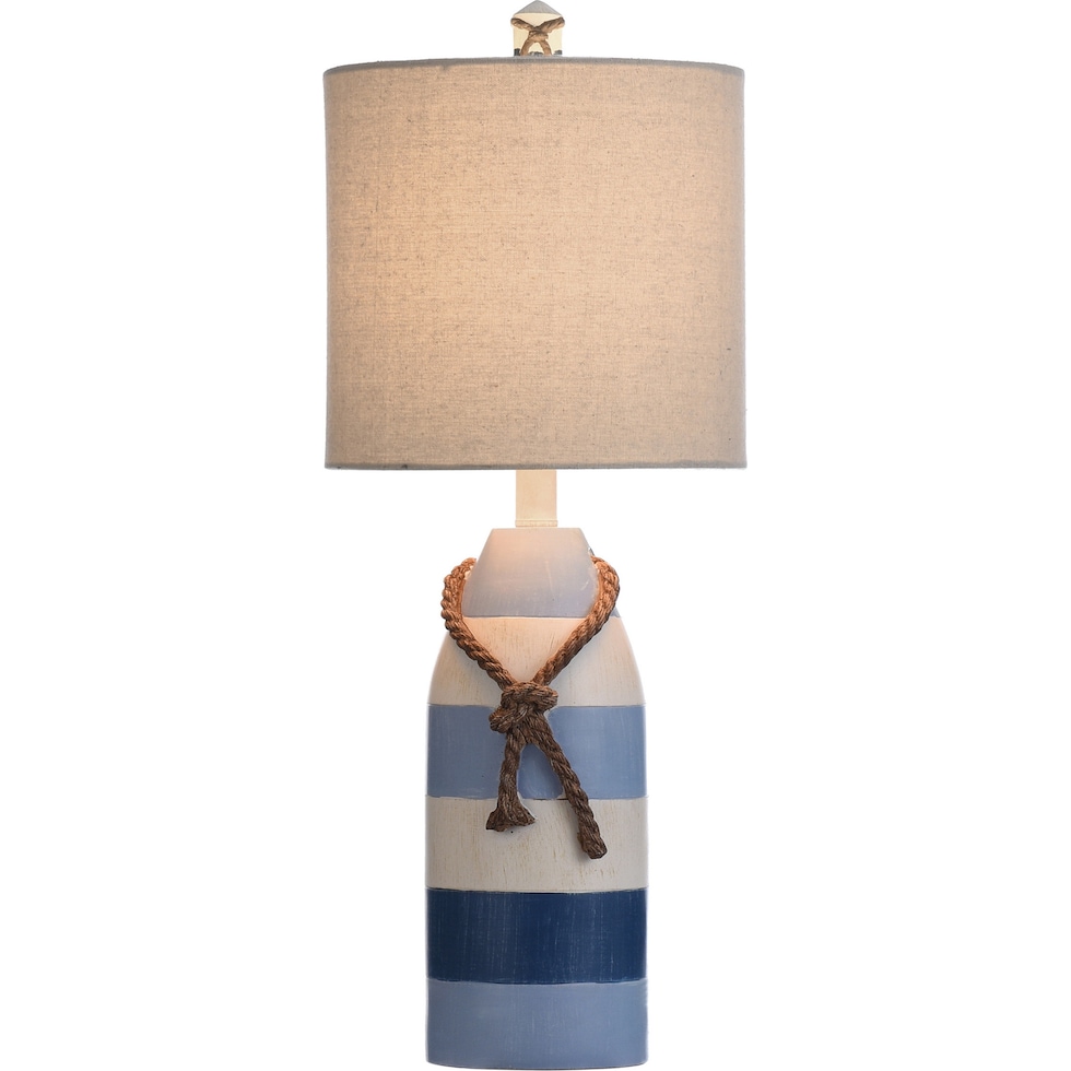 delmore blue table lamp   