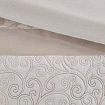 delphine light brown california king bedding set   