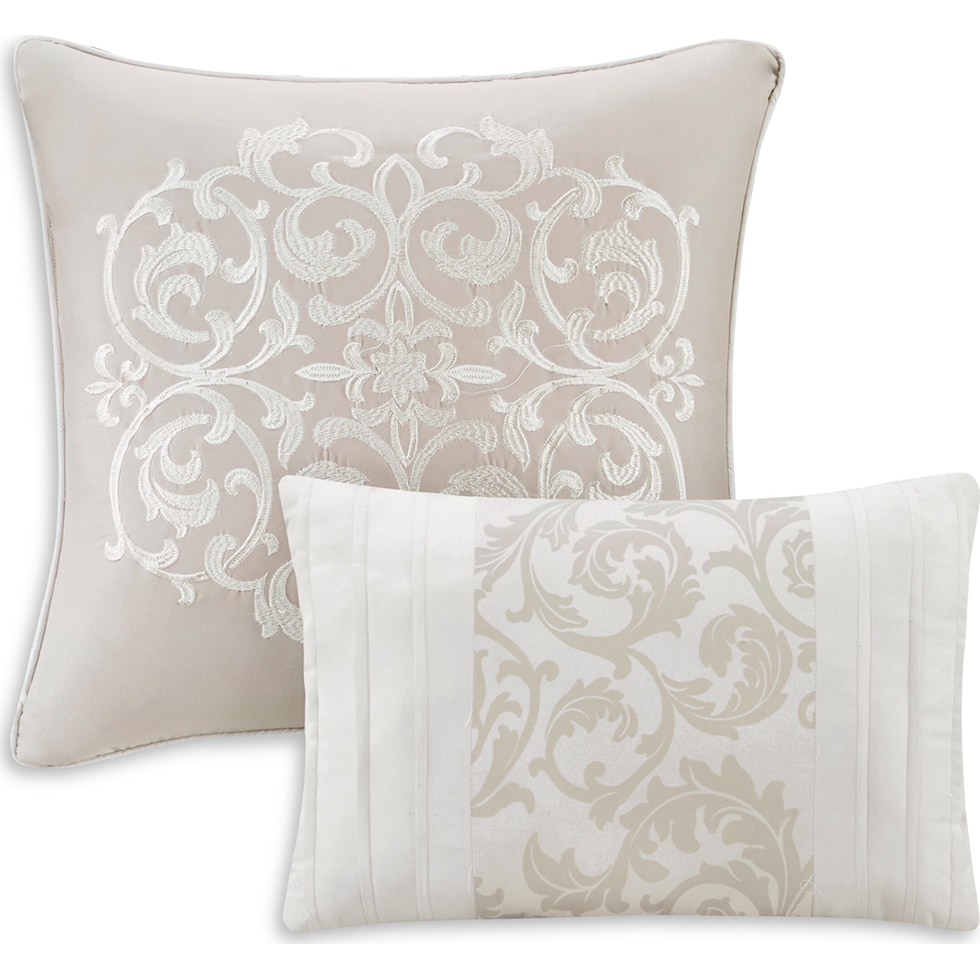 delphine light brown king bedding set   