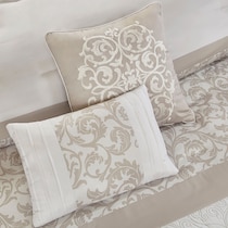 delphine light brown king bedding set   
