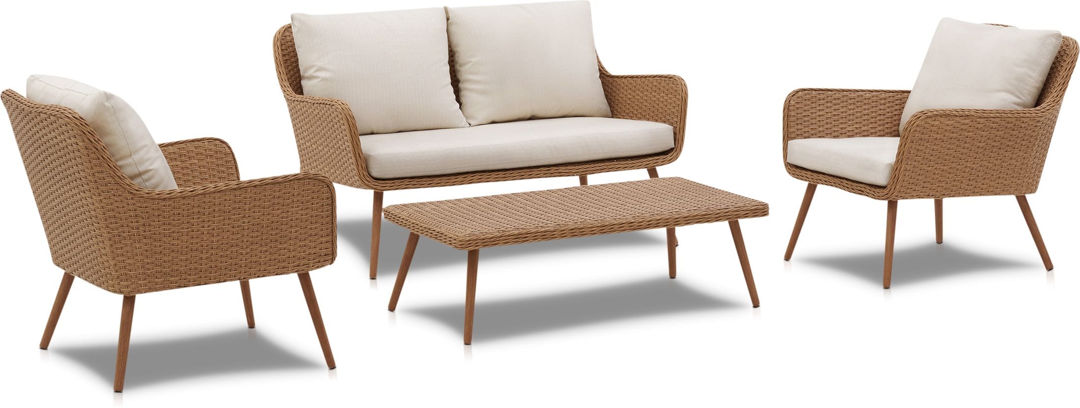 brown outdoor loveseat