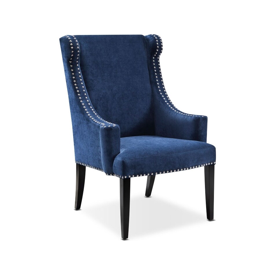 delshire blue accent chair   