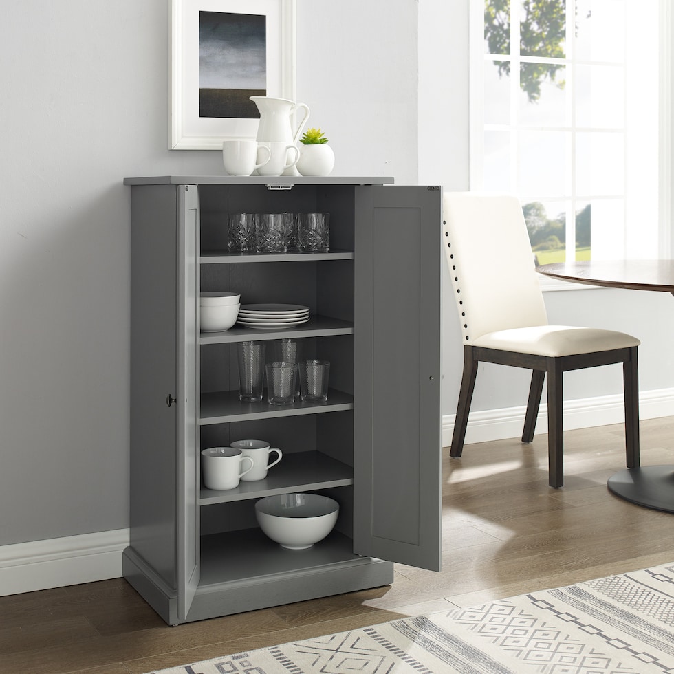 deluz gray accent cabinet   