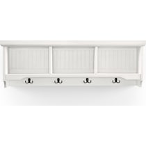 deluz white entryway storage shelf   