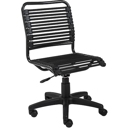 Demy Low Back Office Chair - Black/Black