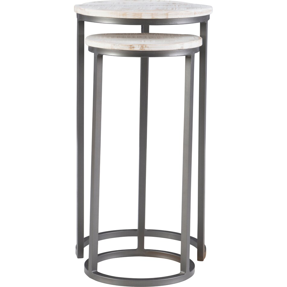Denali Nesting Tables White American Signature Furniture