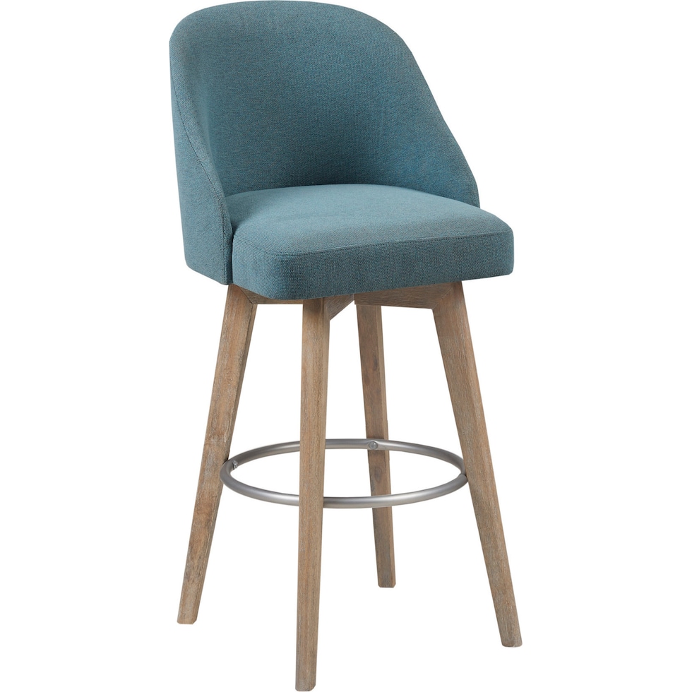 denton blue bar stool   