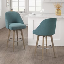 denton blue bar stool   