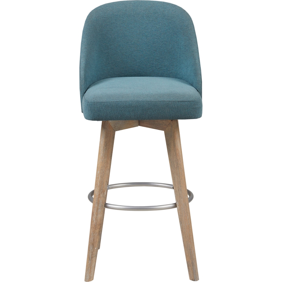 denton blue bar stool   