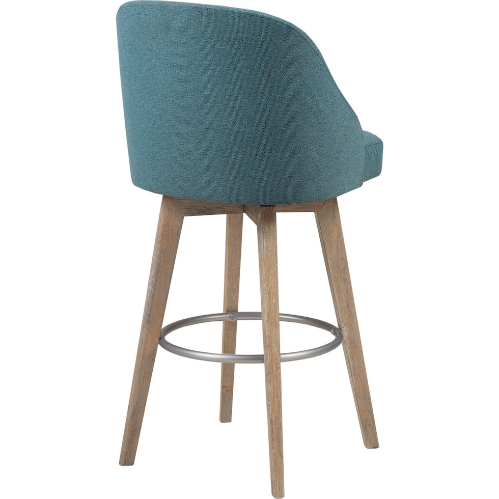 denton blue bar stool   