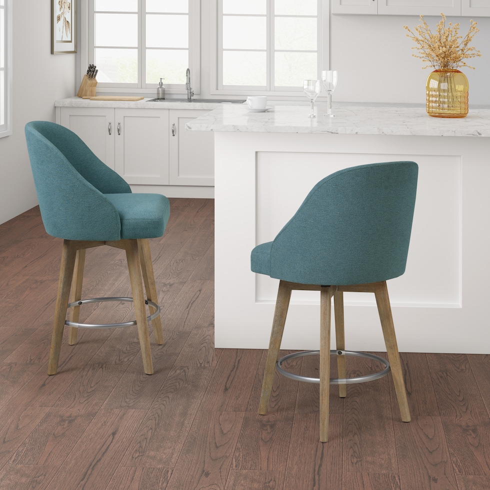 denton blue counter height stool   