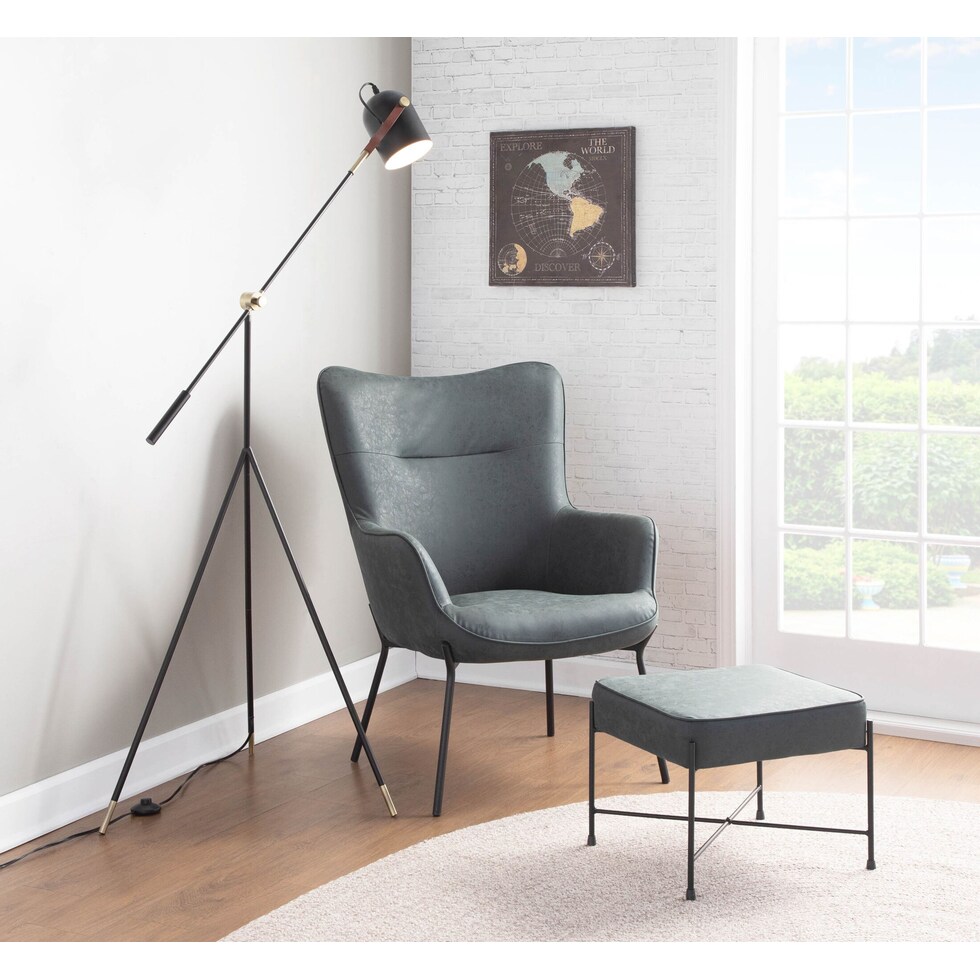 denton green accent chair   