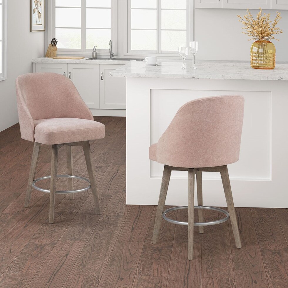 denton pink counter height stool   