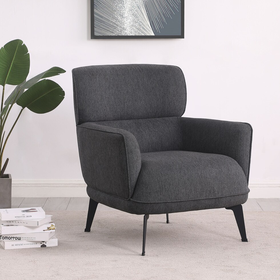 derek gray accent chair   