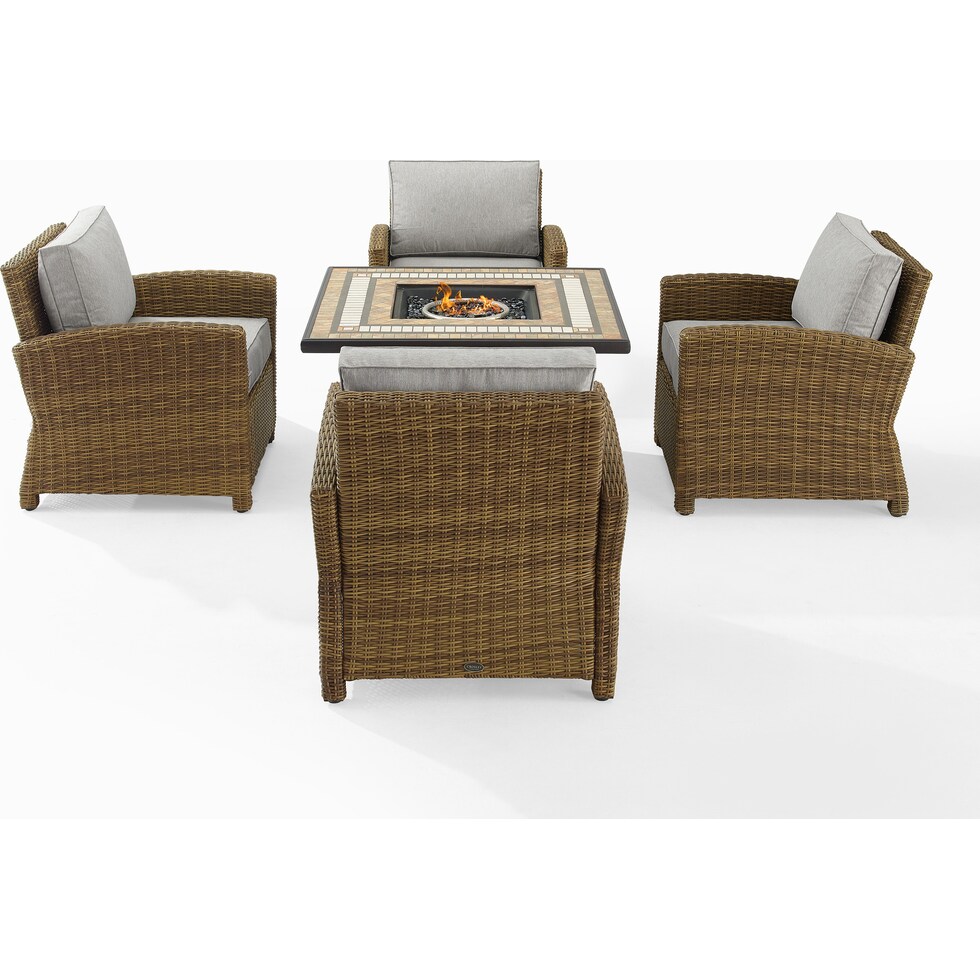 destin brown gray outdoor chair set   