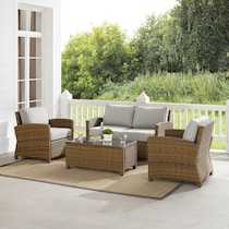 destin brown gray outdoor loveseat set   