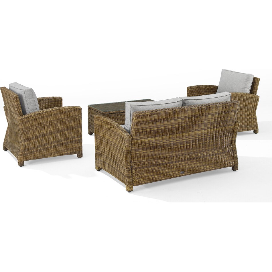 destin brown gray outdoor loveseat set   