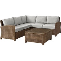 destin brown gray outdoor sectional set   