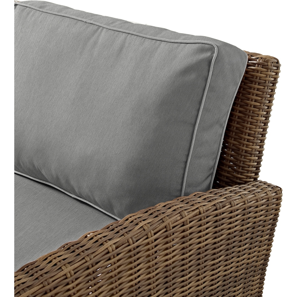 destin brown gray outdoor sectional set   