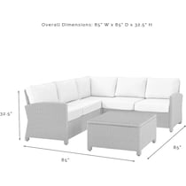 destin brown gray outdoor sectional set   